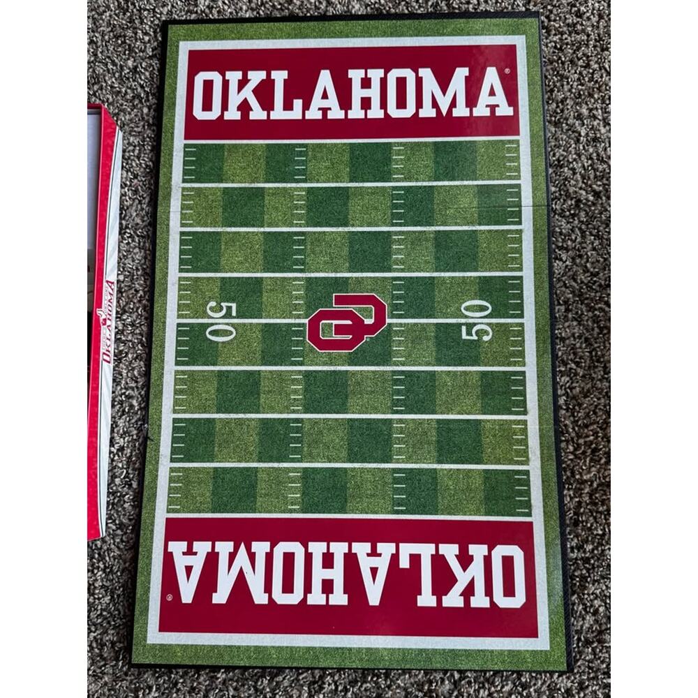 University of Oklahoma Sooners Checkers Board Game OU Football Field Theme